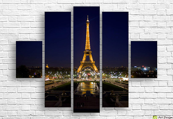 🗼 Tablou modular „Turnul Tokyo noaptea”