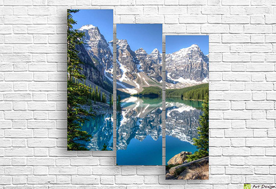 🏔 Tablou modular „Zăpadă și verdeață”