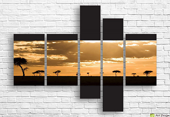 🌅 Модульная картина Сафари закат в Африке