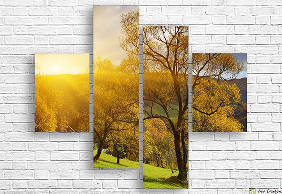 🦔 Tablou modular „Arici printre frunze de toamnă”