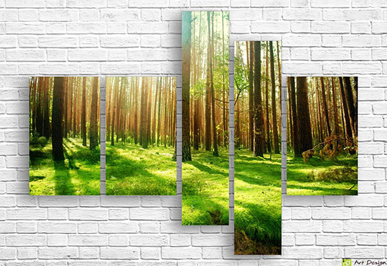 🌊 Tablou modular Cascadă pitorească în parcul Sofievka