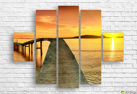 🌅 Tablou modular „Liniștea mării”