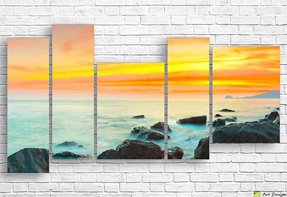 🌅 Модульная картина «Взгляд моря»