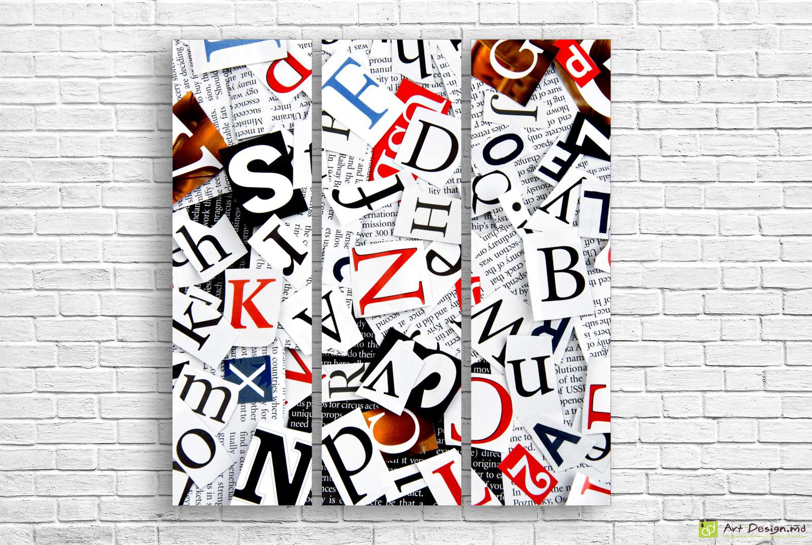 📰 Модульная картина «Газетная абстракция»