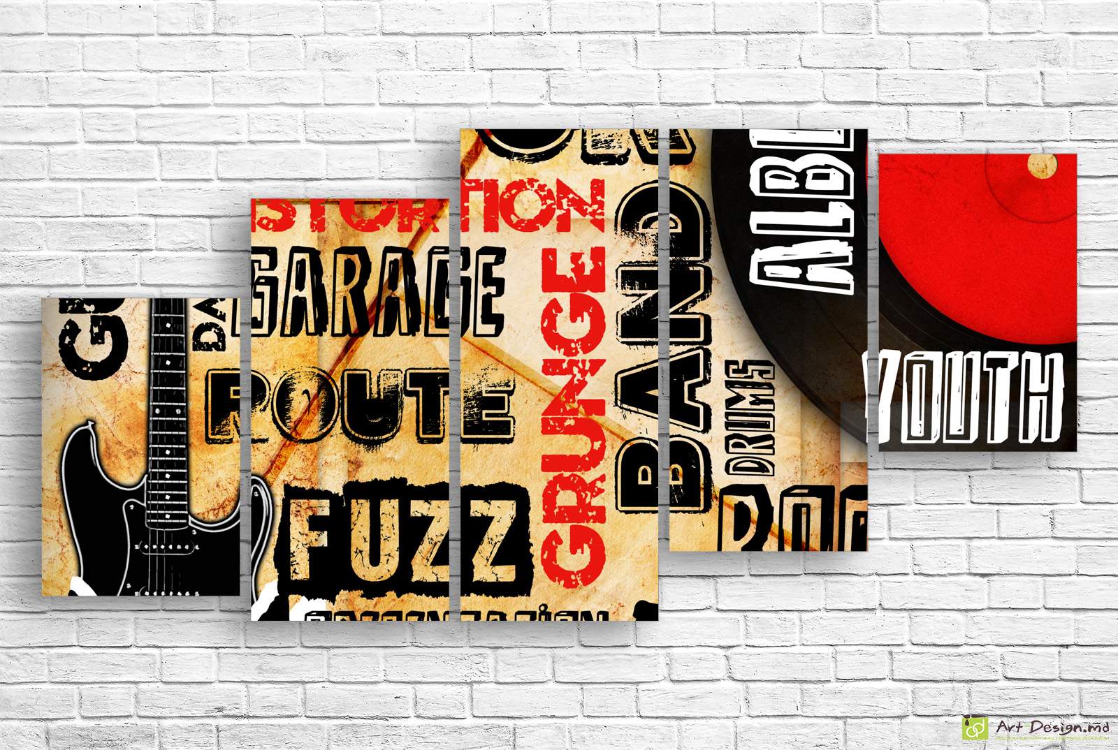 🎸 Модульная картина Grunge Rock Style