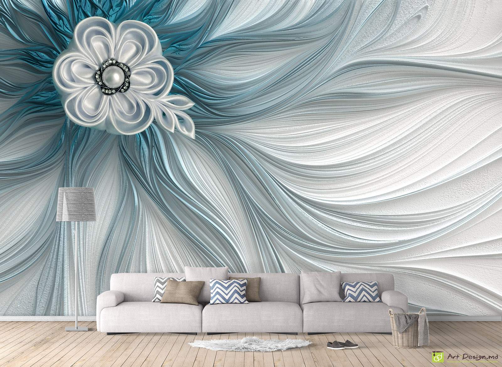 Фотообои - Цветок с ффектом 3D