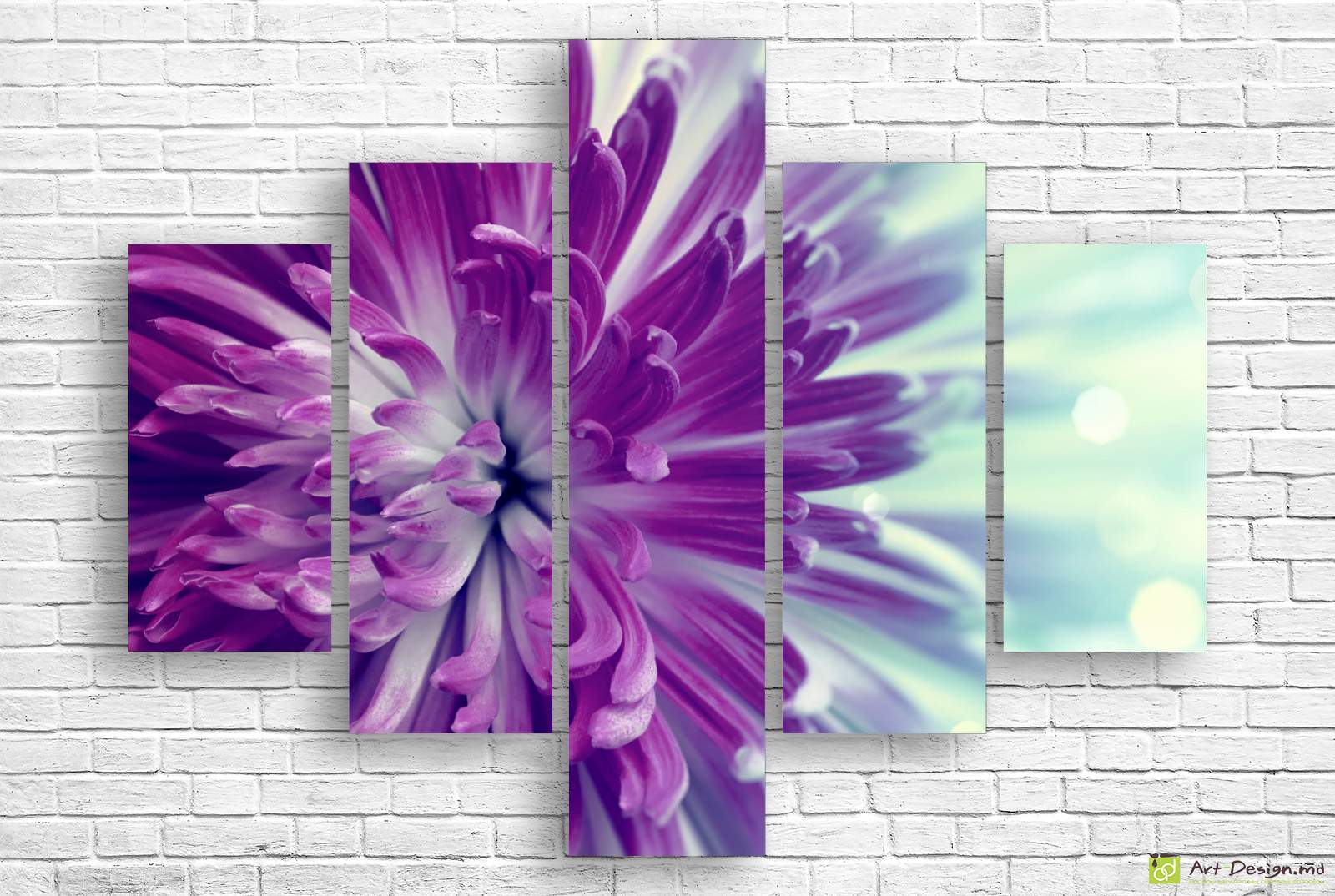 🌸 Tablou modular: Crizantemă purpurie