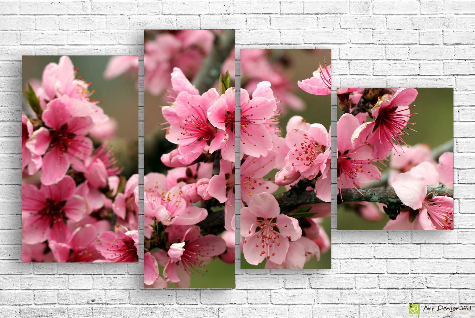 🌸 Tablou modular: Înflorirea gingașă a pomilor de primăvară