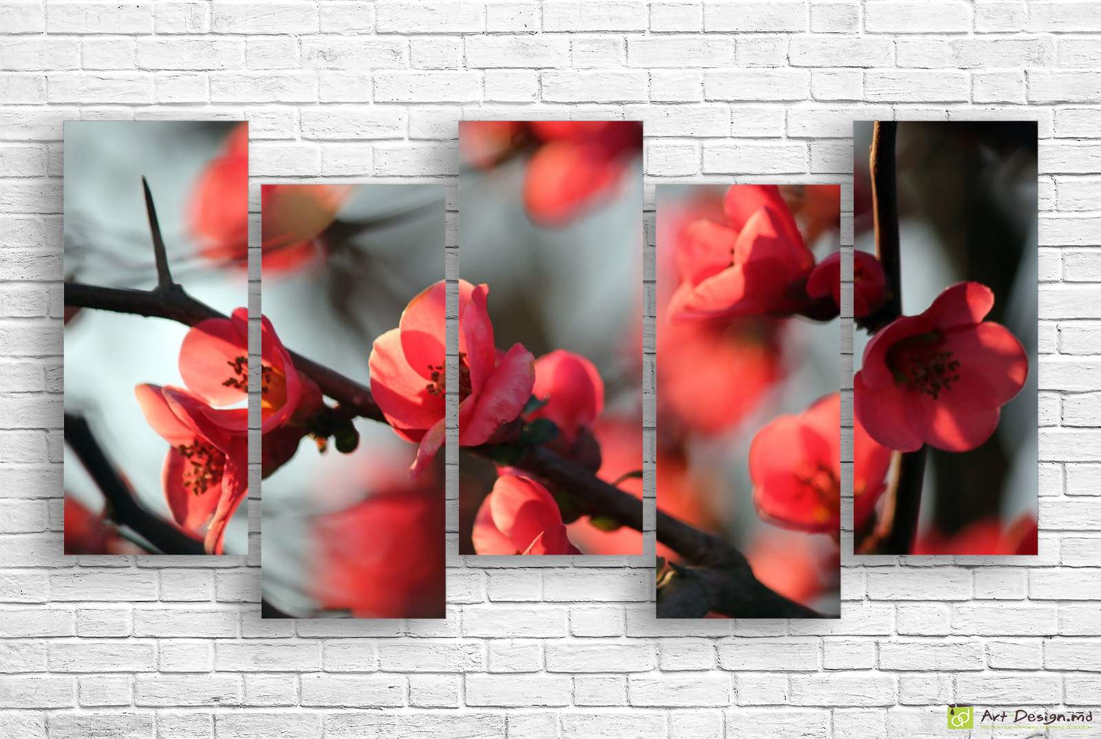 🌸 Tablou modular: Înflorirea roz a grădinii de primăvară