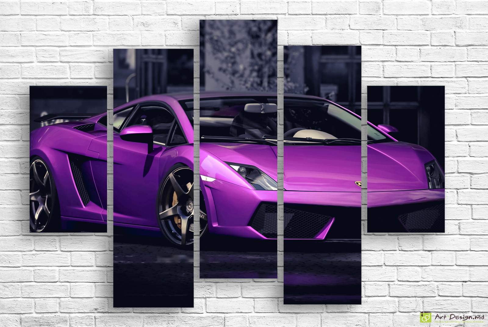 Tablou Multicanvas - Viteza violetа