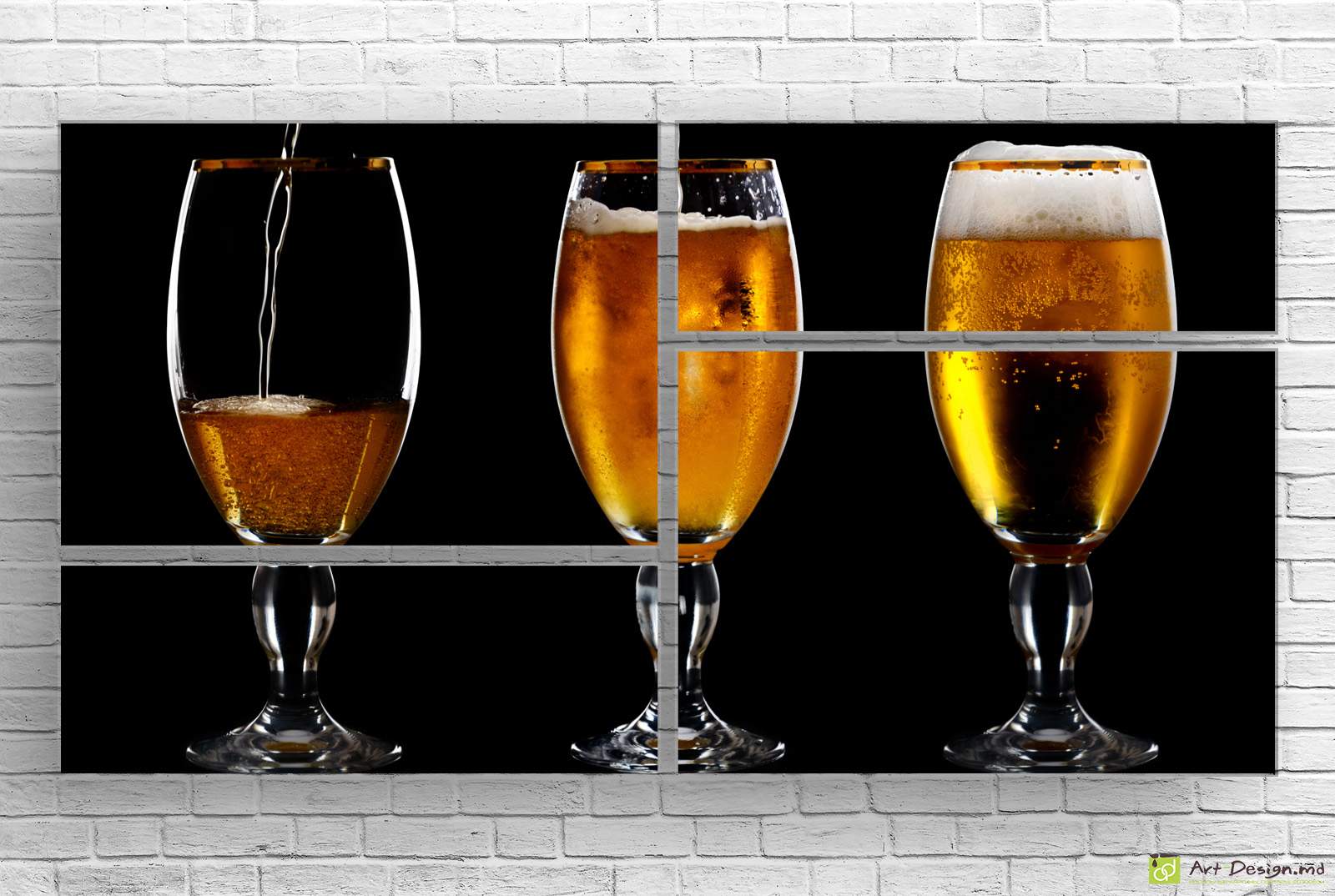 Tablou Multicanvas - Pahare cu bere