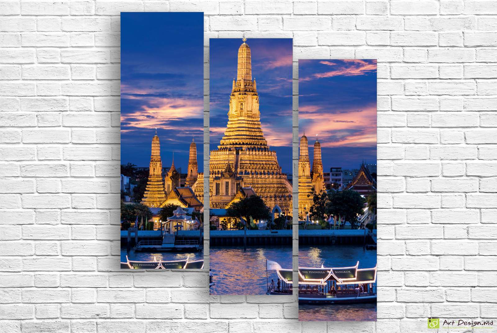 🏯 Tablou modular Bangkok: Templul Wat Arun