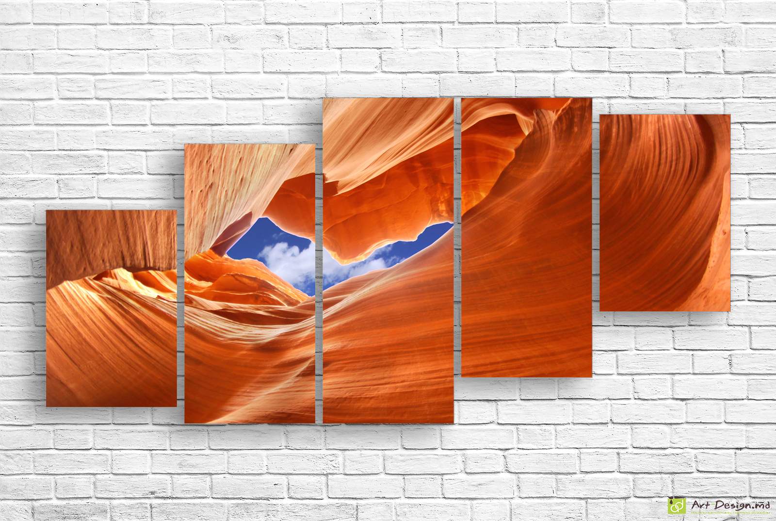 🏜️ Tablou modular Canioane portocalii sub cerul albastru