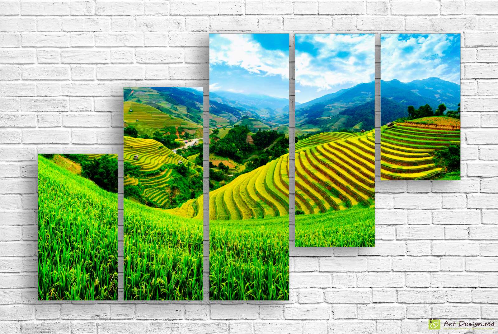 🌾 Модульная картина «Поле лесенкой»