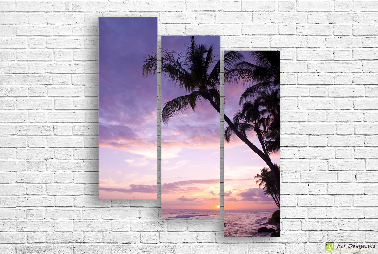 🌴 Tablou modular „Apus violet”