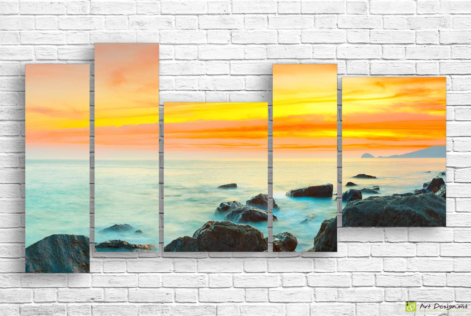 🌅 Tablou modular „Liniștea mării”