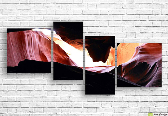 🏜️ Tablou modular „Canion luminos”