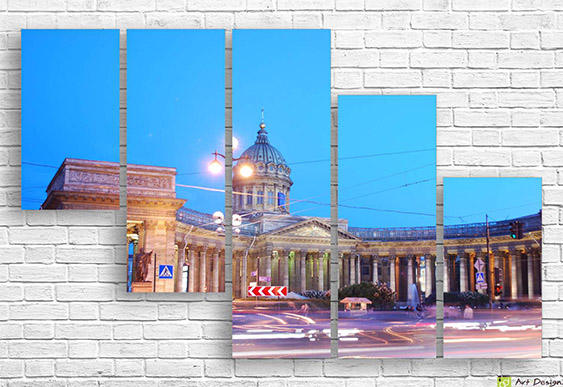 🏛️ Модульная картина: Исаакиевский собор и Нева