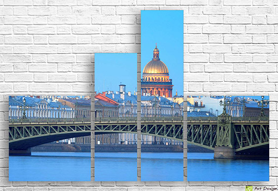 🖼️ Tablou modular Podurile basculante din Sankt Petersburg