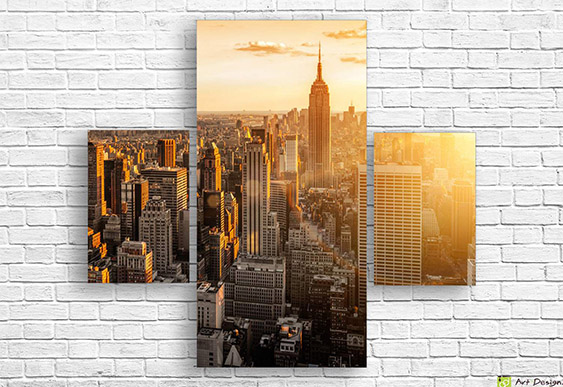 🗽 Модульная картина: Таймс-сквер Нью-Йорк