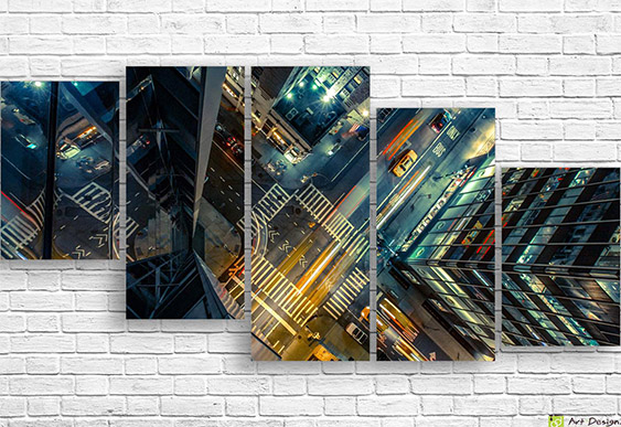 🗽 Tablou modular: Ritmul orașului New York noaptea