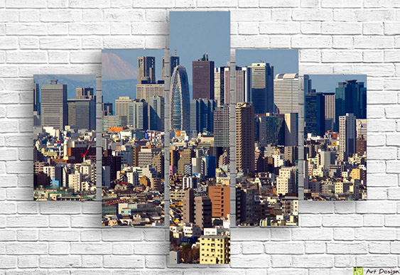 🏙️ Tablou modular New York seara și Empire State