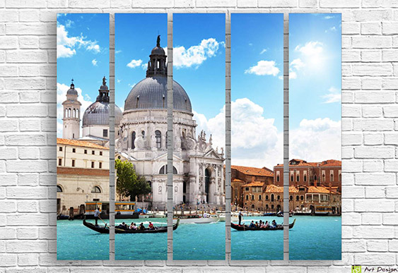 🖼️ Tablou modular Veneția gondole și Grand Canal