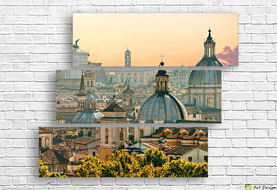 🇮🇹 Модульная картина: Купола вечного Рима