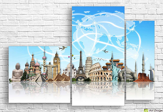 🌍 Картина Путешествие по достопримечательностям мира