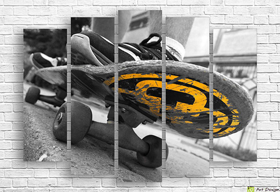 🛹 Tablou modular Skater pe margine