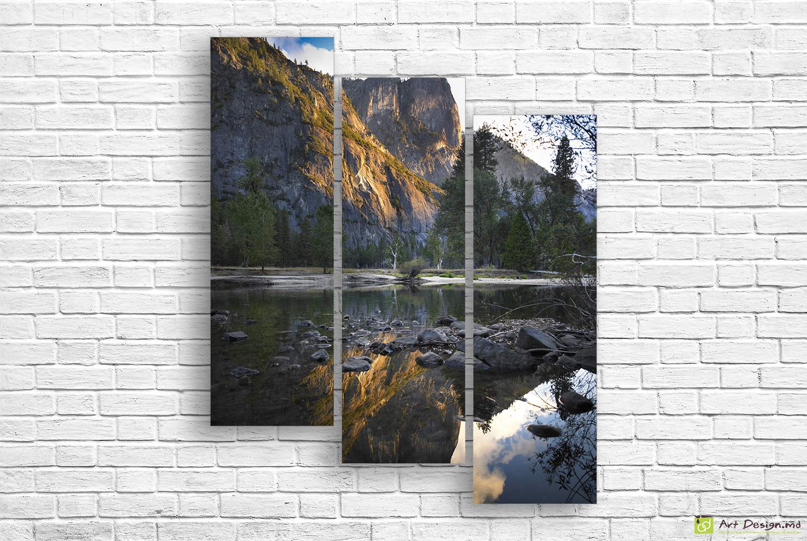 🏔️ Tablou modular Maretia muntilor in oglinda raului