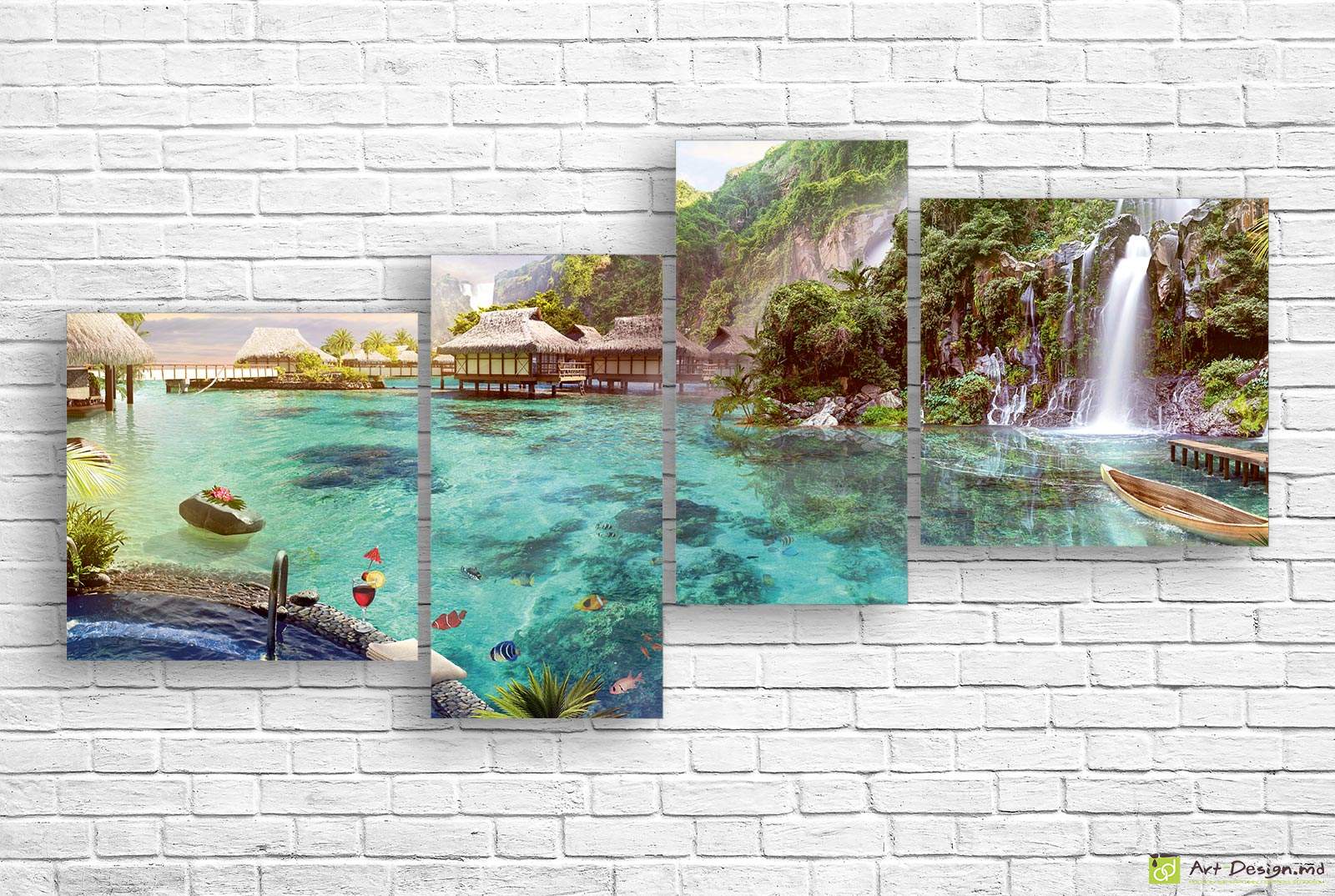 🌊 Tablou modular „Paradis tropical”