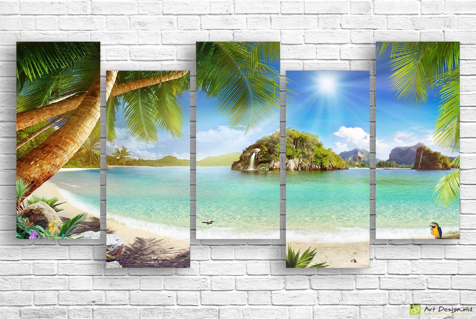 🌅 Модульная картина «Тропический остров»