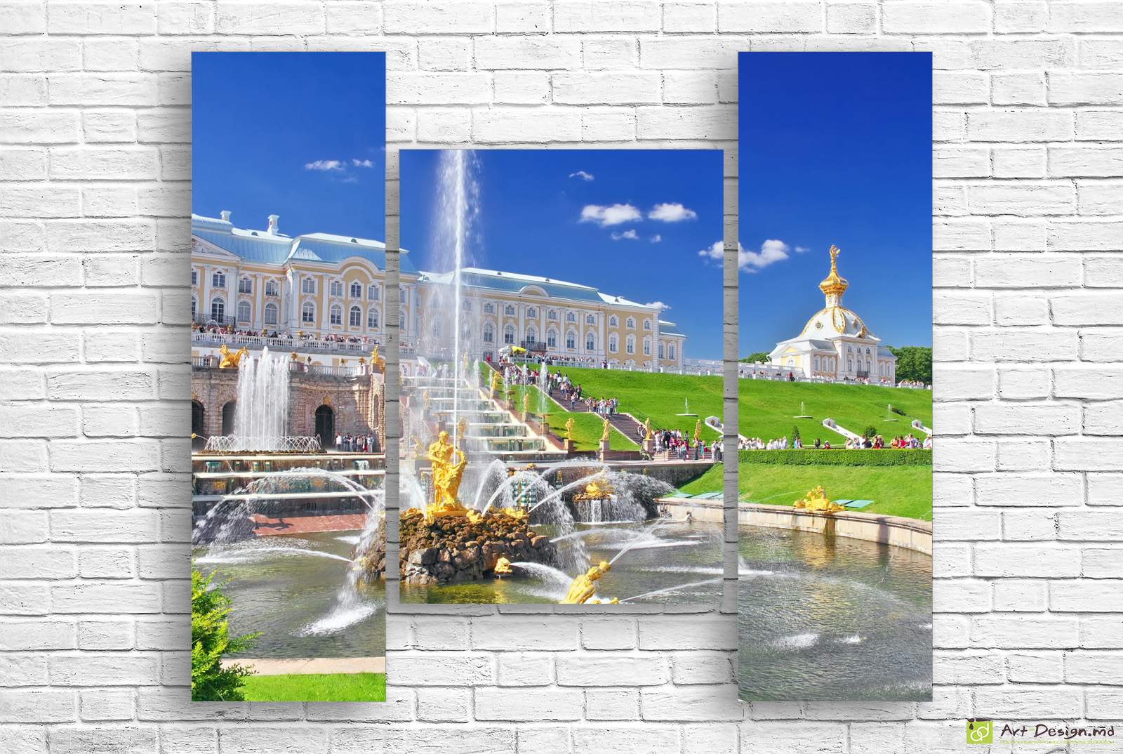 ⛲ Tablou modular: Peterhof și Marea Cascadă