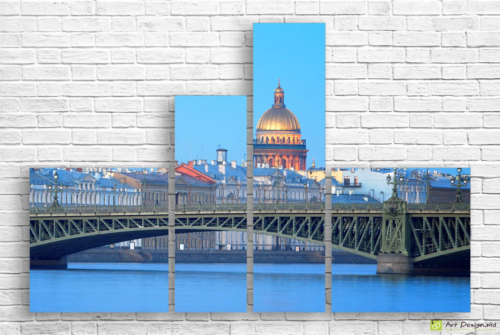 🏛️ Модульная картина: Исаакиевский собор и Нева