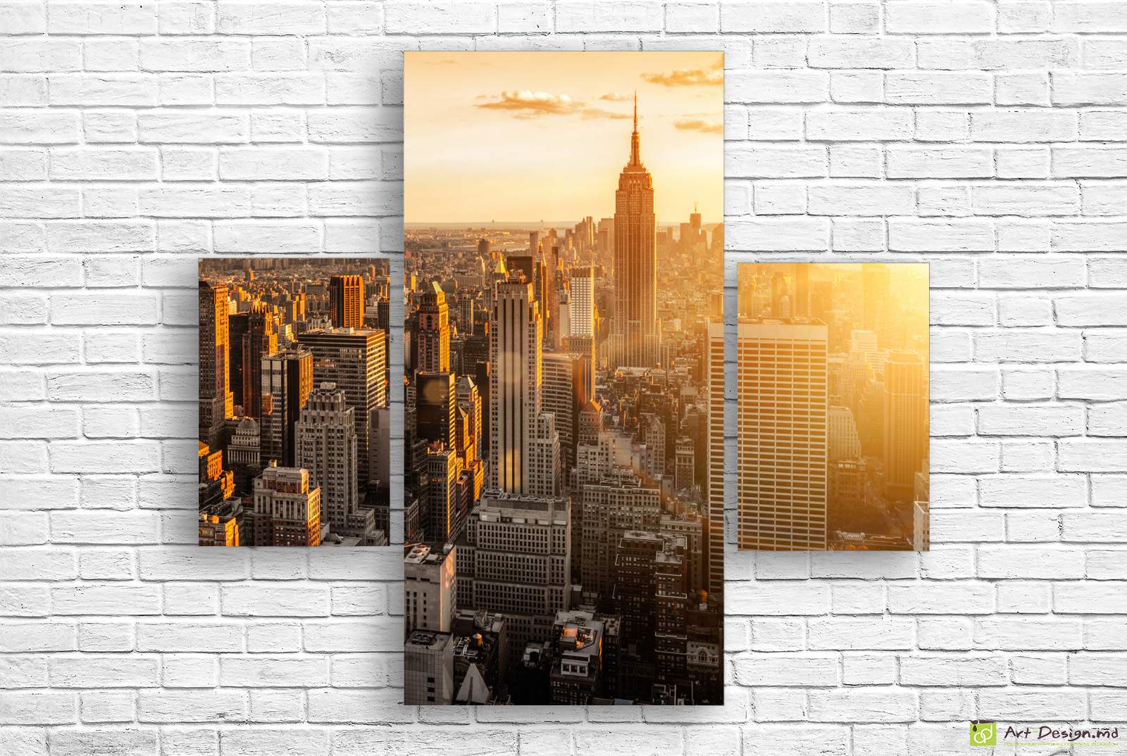 🗽 Модульная картина Нью-Йорк: Золотой закат