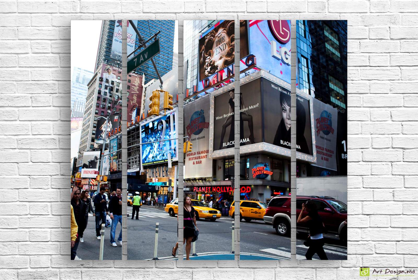🏙️ Модульная картина «Нью-Йорк. Таймс-сквер»