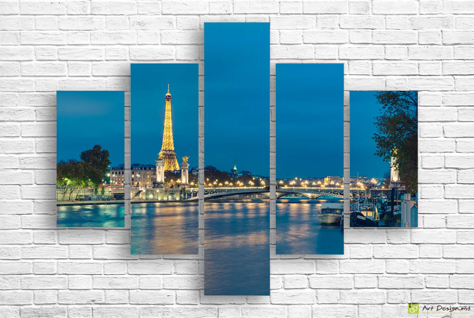 🗼 Tablou modular „Paris la amurg”