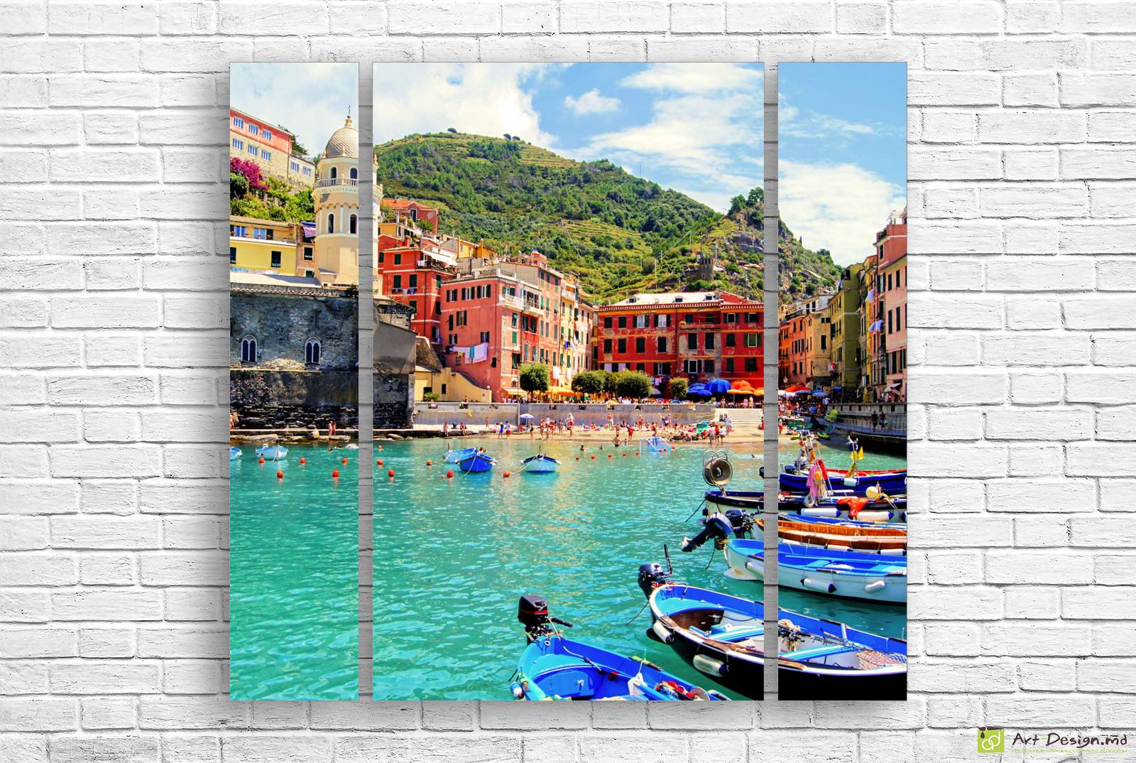 🏖️ Tablou modular „Plaja din Italia”