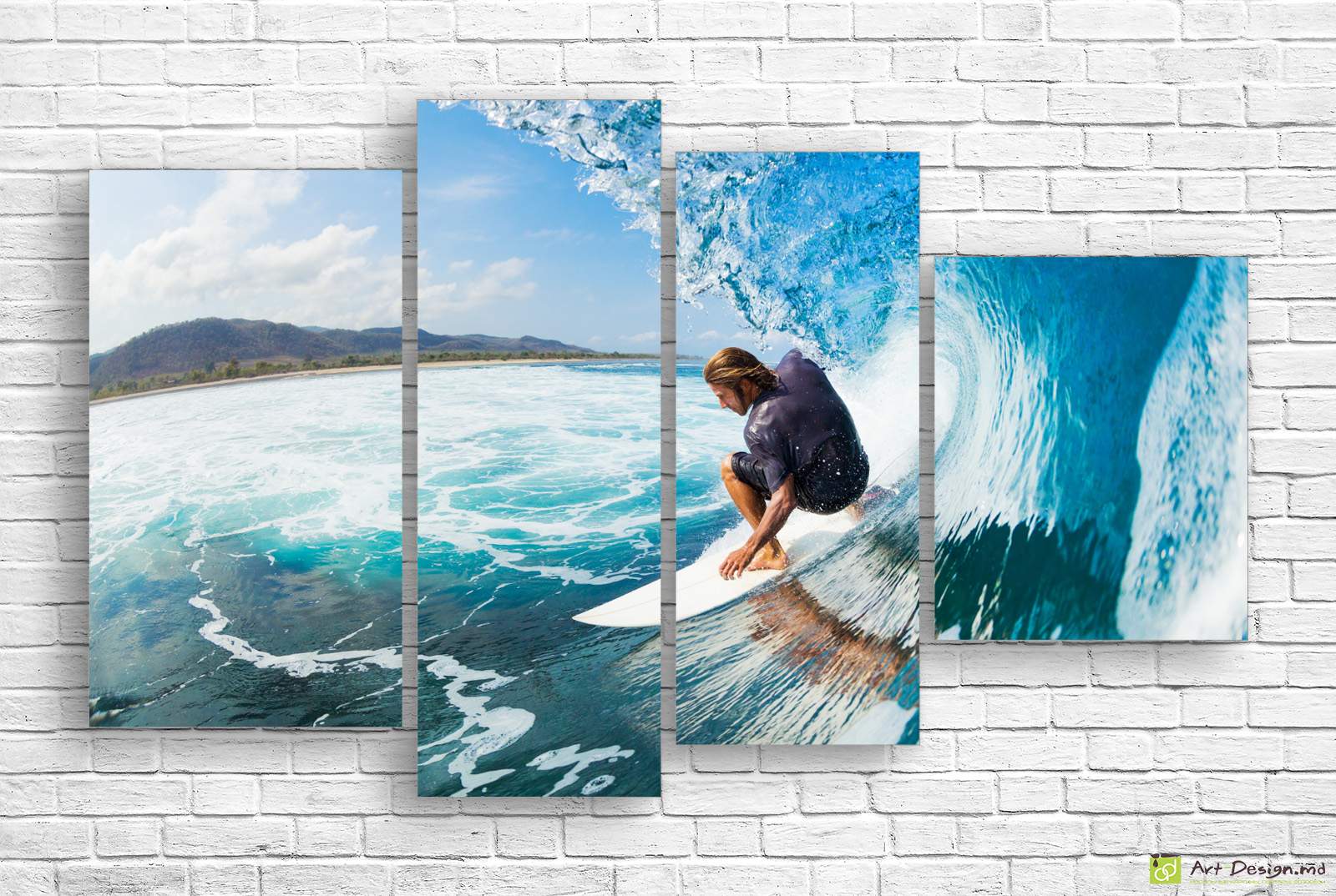 🏄 Модульная картина «Сёрфинг на волне»