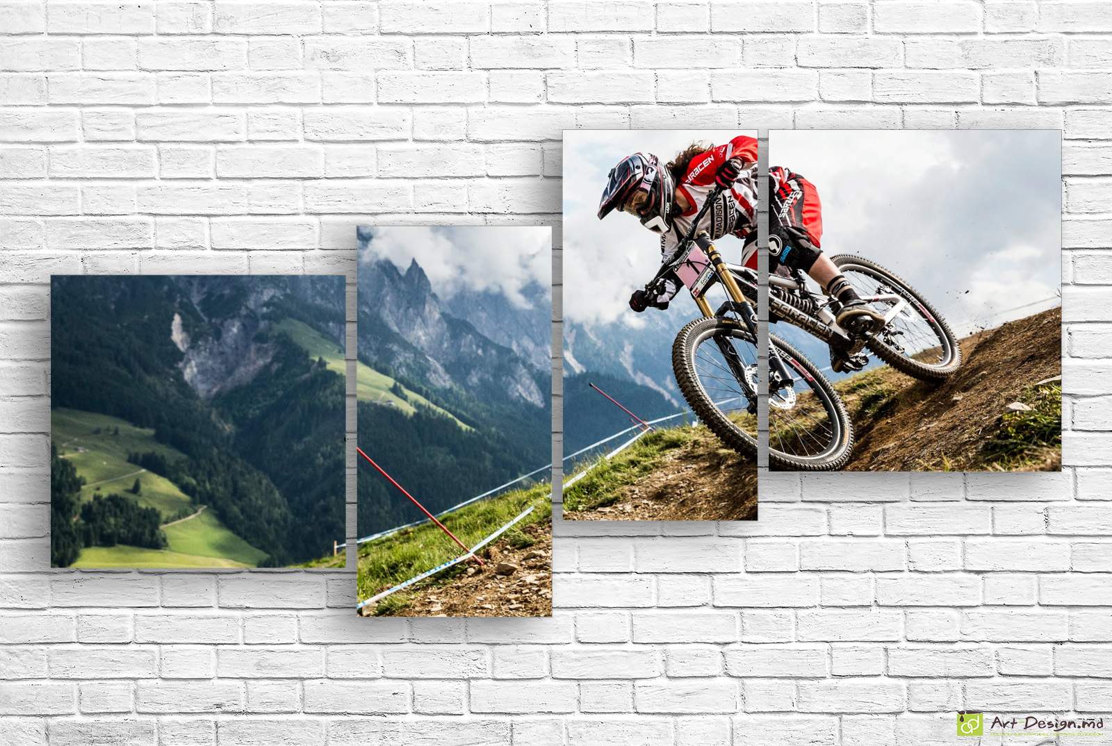 🚵 Tablou modular „Ciclism montan în munți”