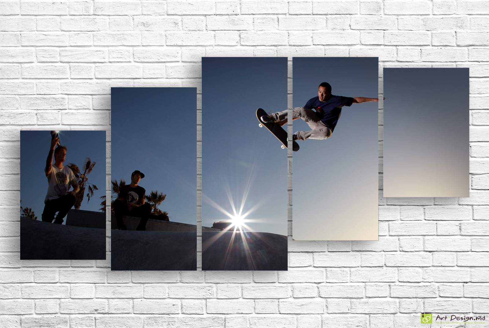 🛹 Tablou modular „Skateboard în săritură”