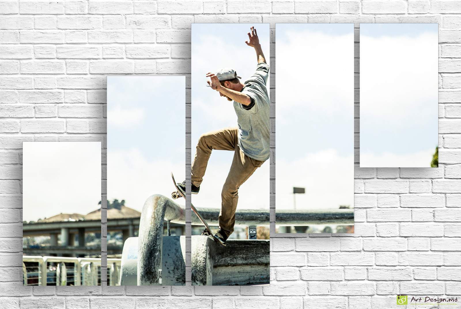 🛹 Модульная картина Скейтбордист выполняет трюк