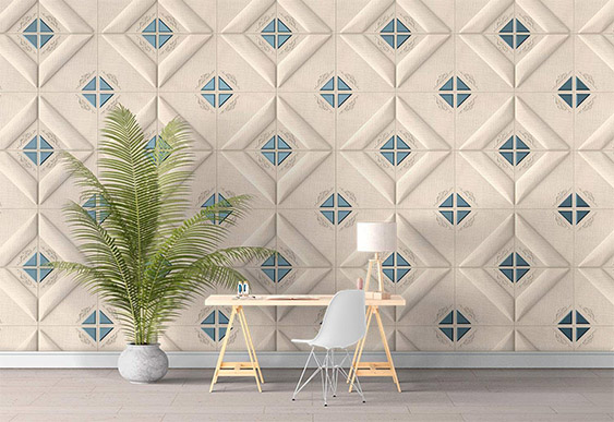 Фотообои с 3D эффектом - Треугольники на светлом фоне