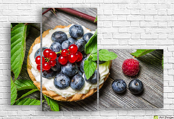 Tablou Multicanvas - Desert din fructe