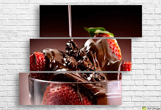 Модульная картина  - Бакал белого вина на темном фоне