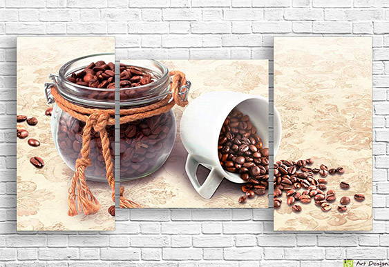 Модульная картина - Зерновое кофе