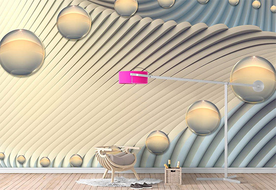 Fototapet cu efect 3D - Fundal 3D cu bile