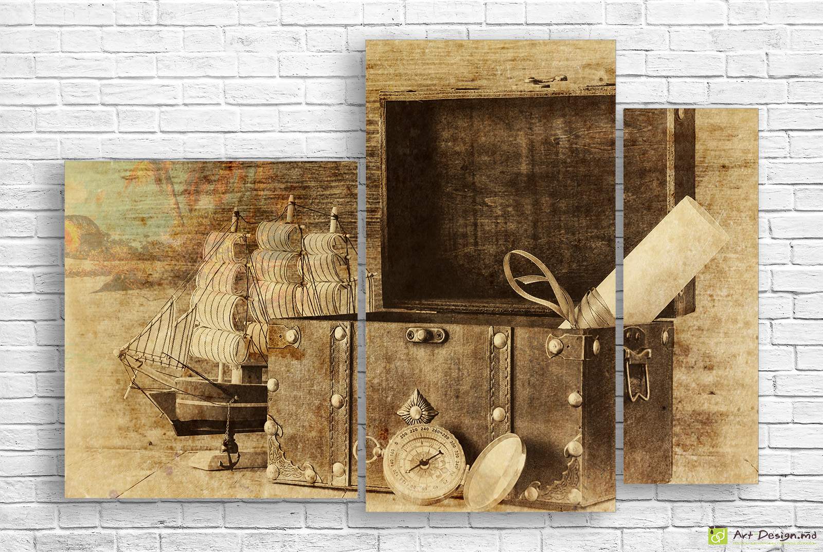 Картина в ретро-стиле Морские приключения