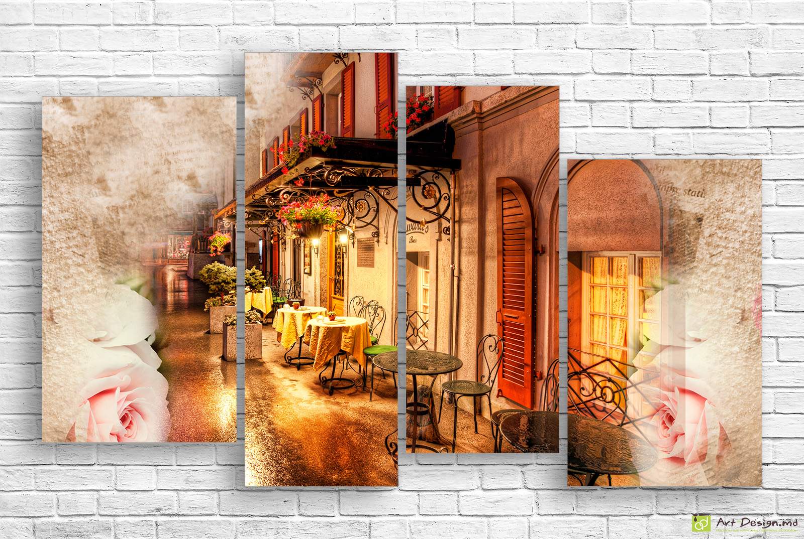 Tablou Modular Cafenea in stil retro